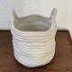 White basket pot cover