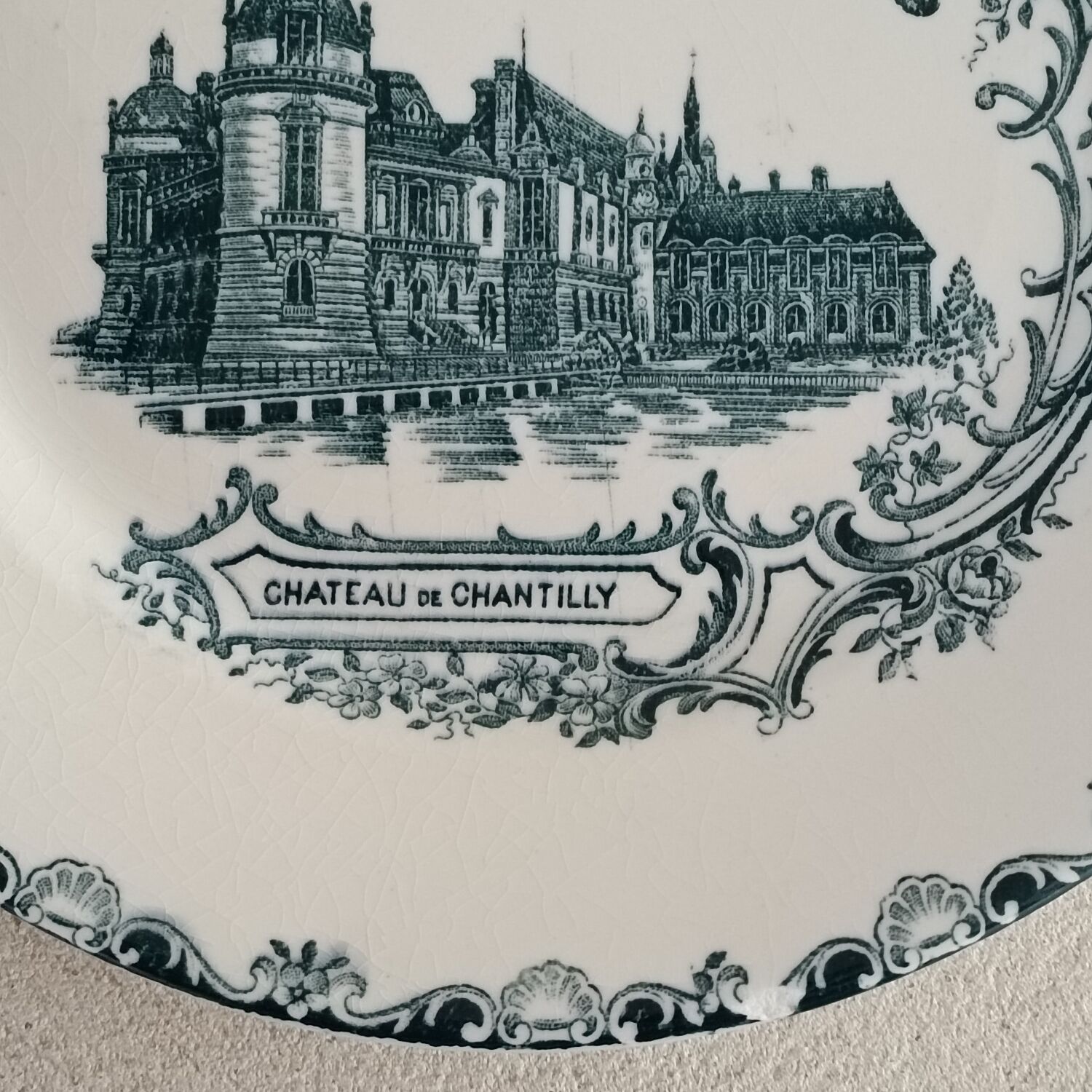 Clairefontaine plate Château de Chantilly