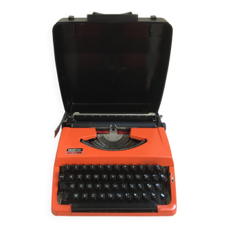 Brother 210 orange typewriter from the 70s