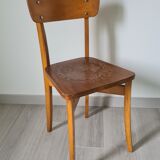 Bistro chair engraved in beech