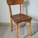 Chaise de bistrot gravée en hêtre