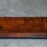 Renaissance writing table in flamed walnut, Pugin style, around 1850.