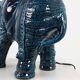 Hollywood Regency blue elephant ceramic table lamp, Belgium 1970s