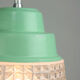 Small Mid-century Turquoise Glass Ceiling Lamp, 60s