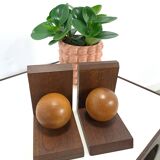 Vintage vieux houten boekensteun