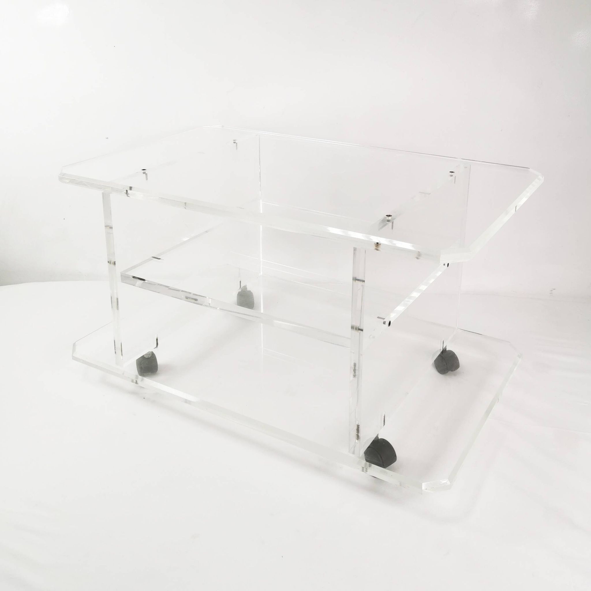Plexiglass audio-TV cabinet, Italy, 1970s.
