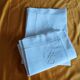 Pair of old linen & cotton pillowcases - ac monogram