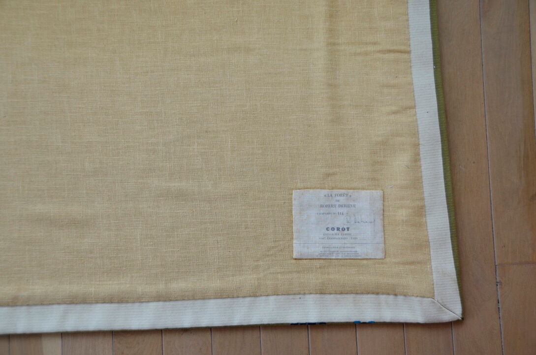 Silkscreened tapestry "The Forest" by Robert Debiève