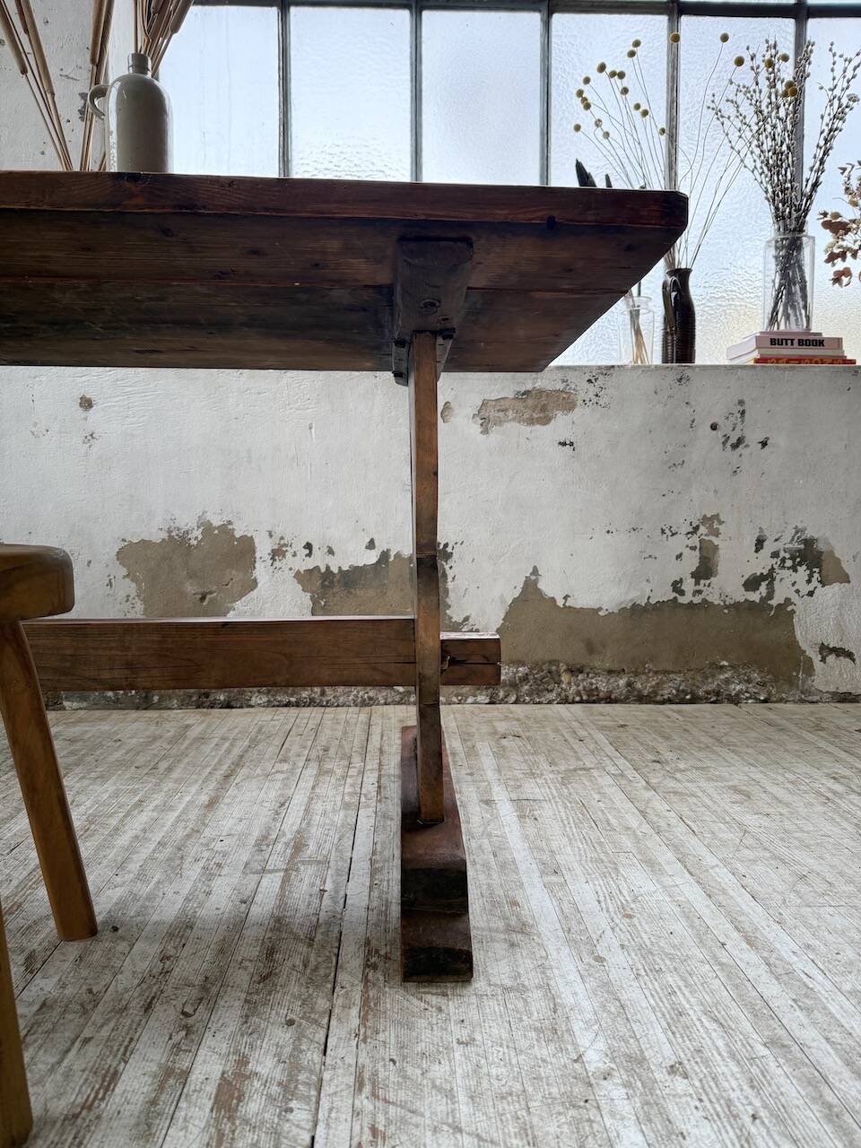 Monastery-style farmhouse table, pine, 210cm