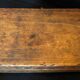 Old wooden chest with carved rosettes regionalism folk art