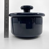 Midnight blue ceramic box/pot/tray • Sicart • Italy • Circa 60-70