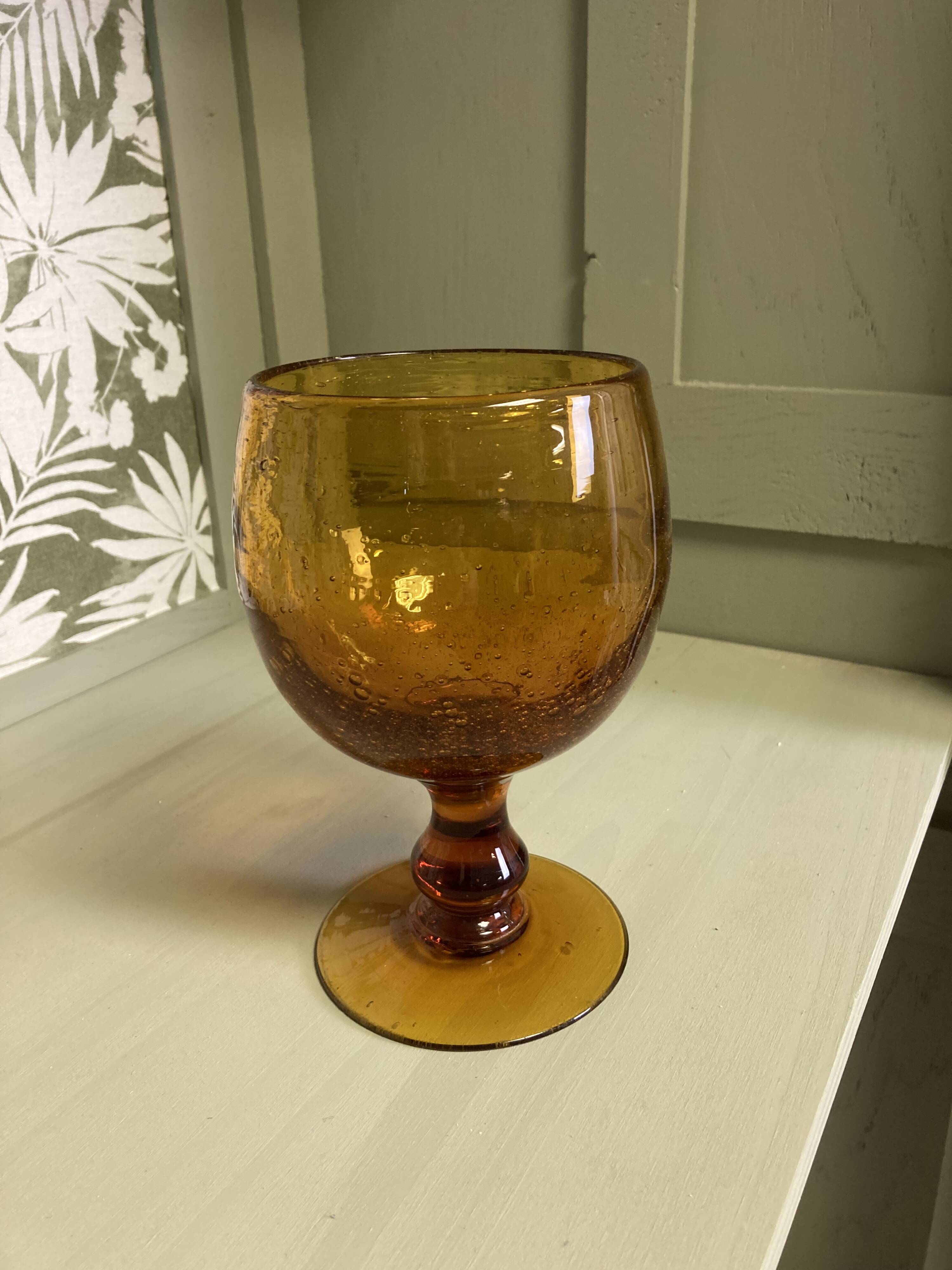 Large vintage bubble glass
