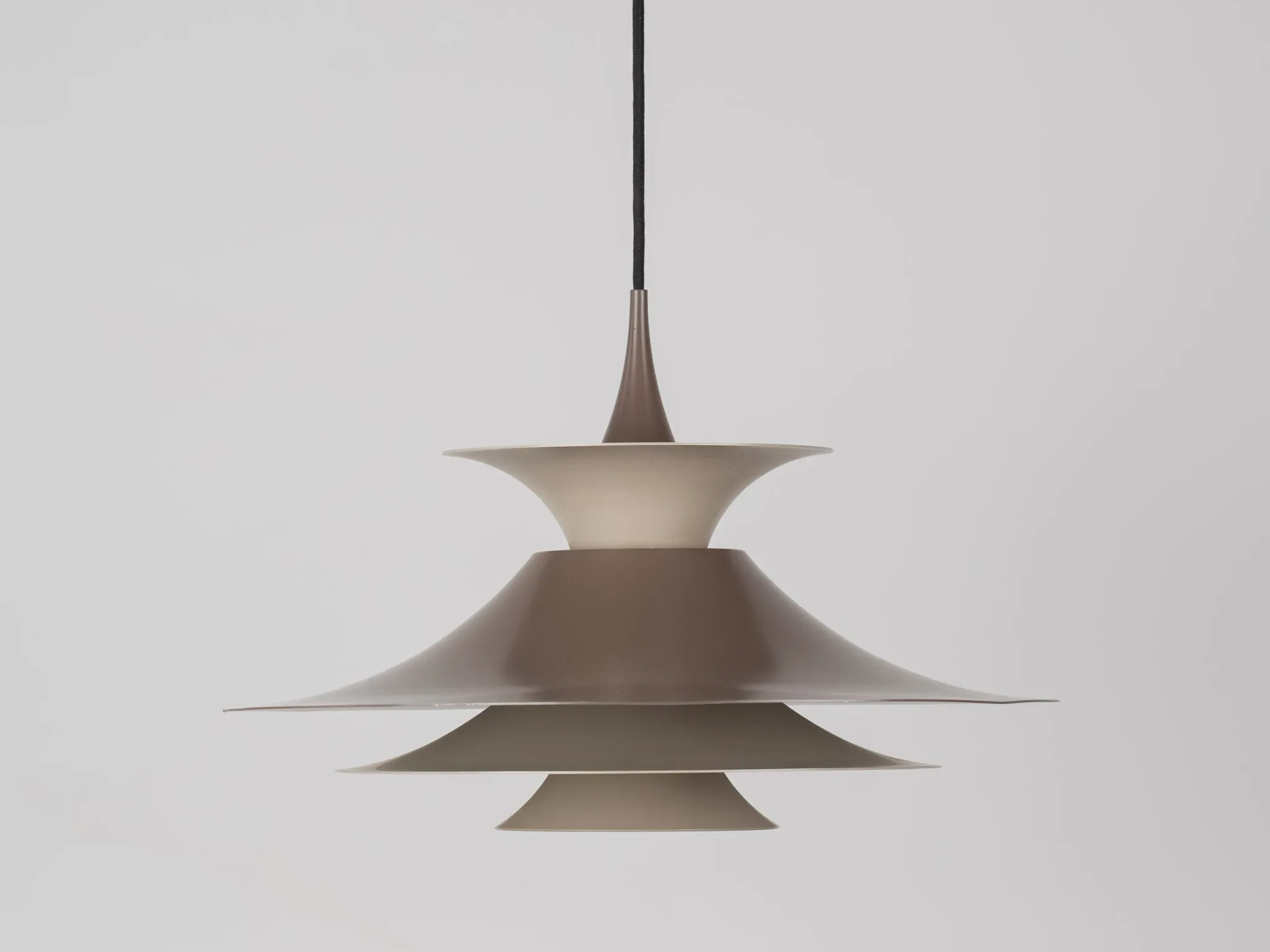 Danish vintage Radius pendant lamp by Erik Balslev, Fog og Morup, 1977