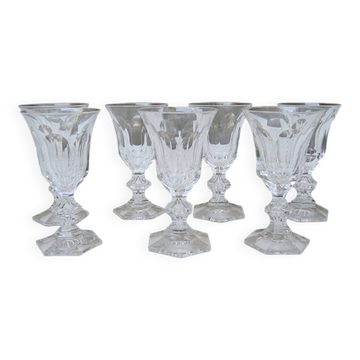 7 Verres à Digestif en Cristal de Style Metternich H 11 cm