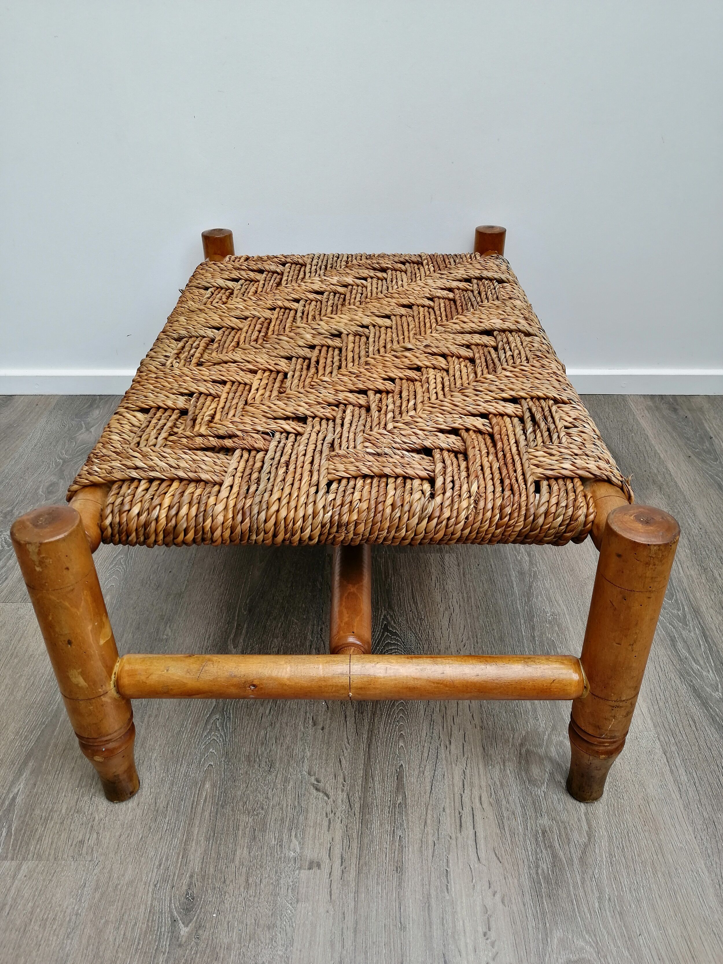 Wooden bench and rope 50s
