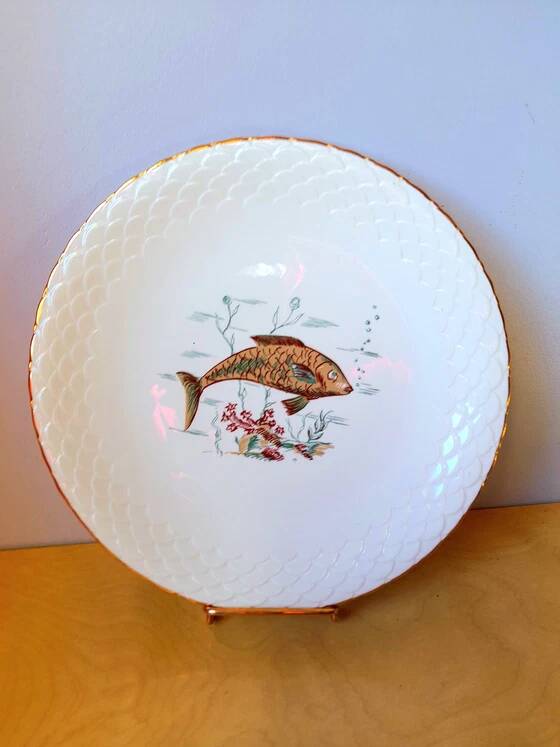 Fish plates in Limoges porcelain