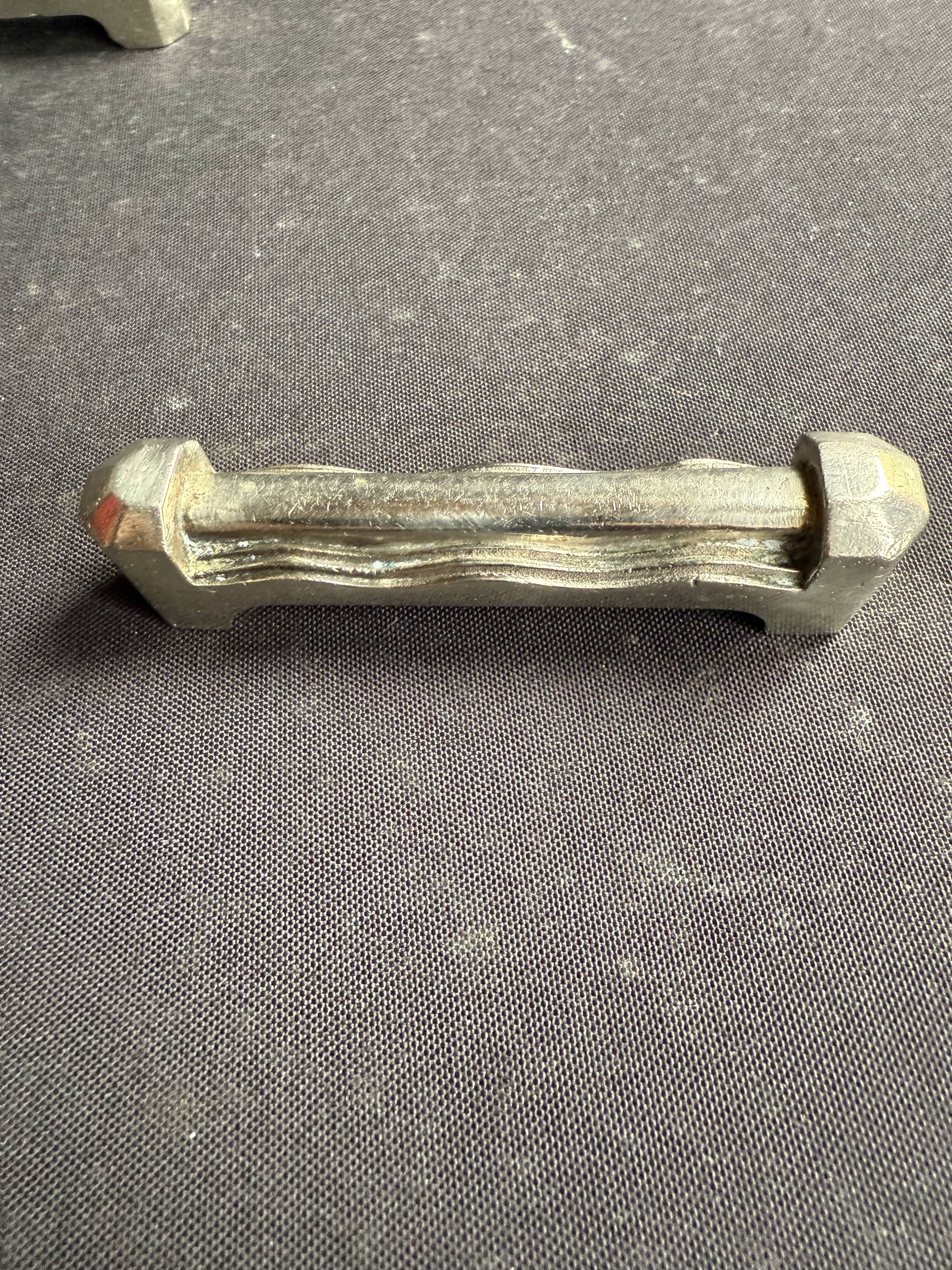 6 Knife rests – Silver-plated bronze – Art deco