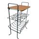 Vintage metal floor shelf / multi-level display / side table
