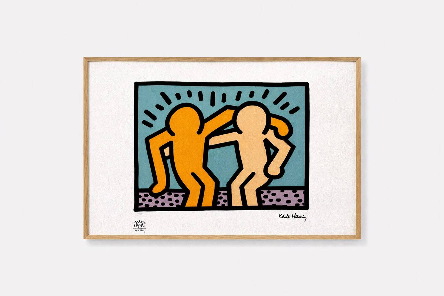 Keith Haring. Numbered colour silkscreen. 1990s.