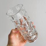 Windsor Luminarc transparent triangle vase.