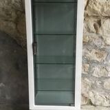Vitrine médicale en metal laqué blanc - vintage 1960