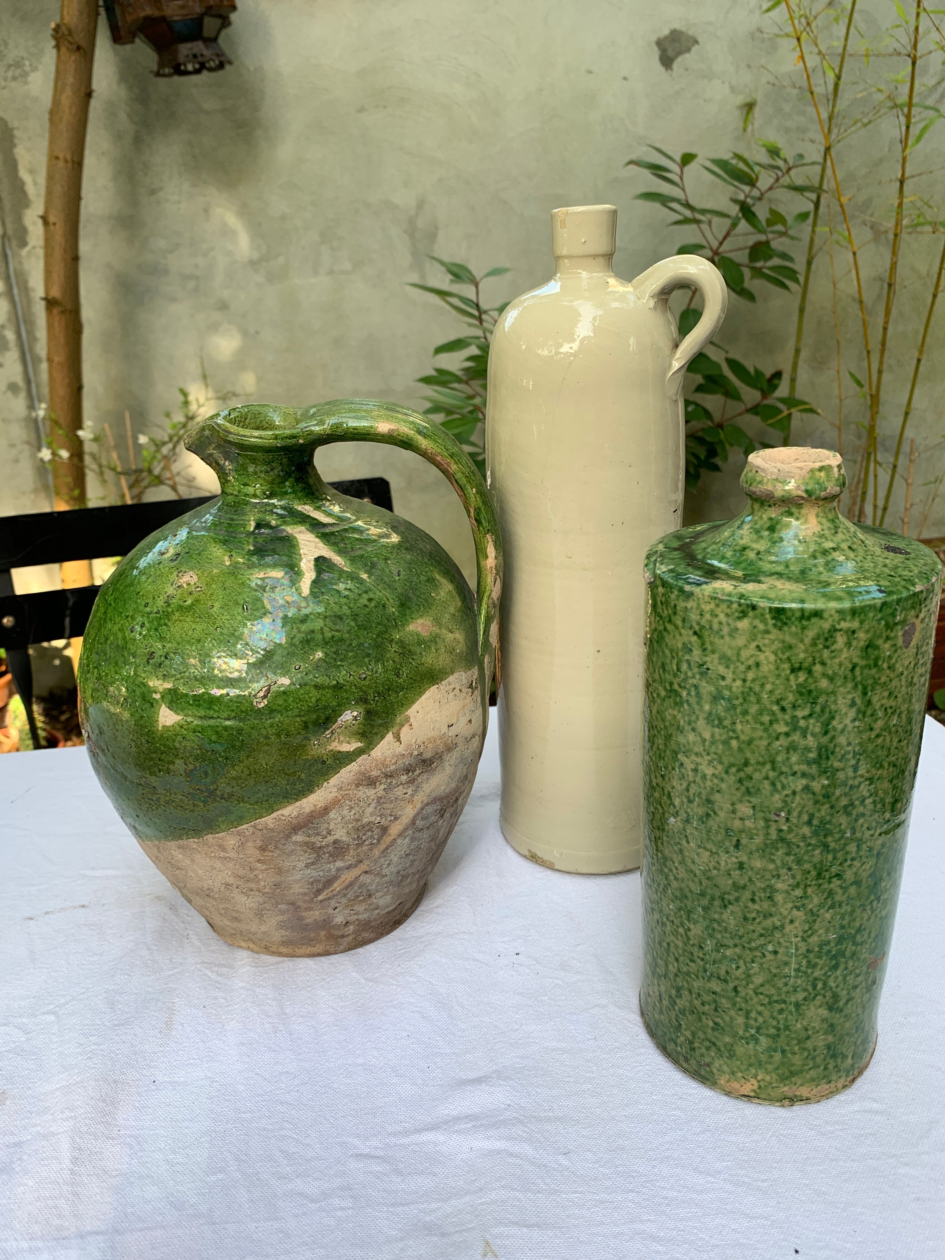 Bottle - hot water bottle in brilliant white sandstone XIX°