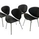 Vintage dining chairs set of four Italy 1990's Design in Black