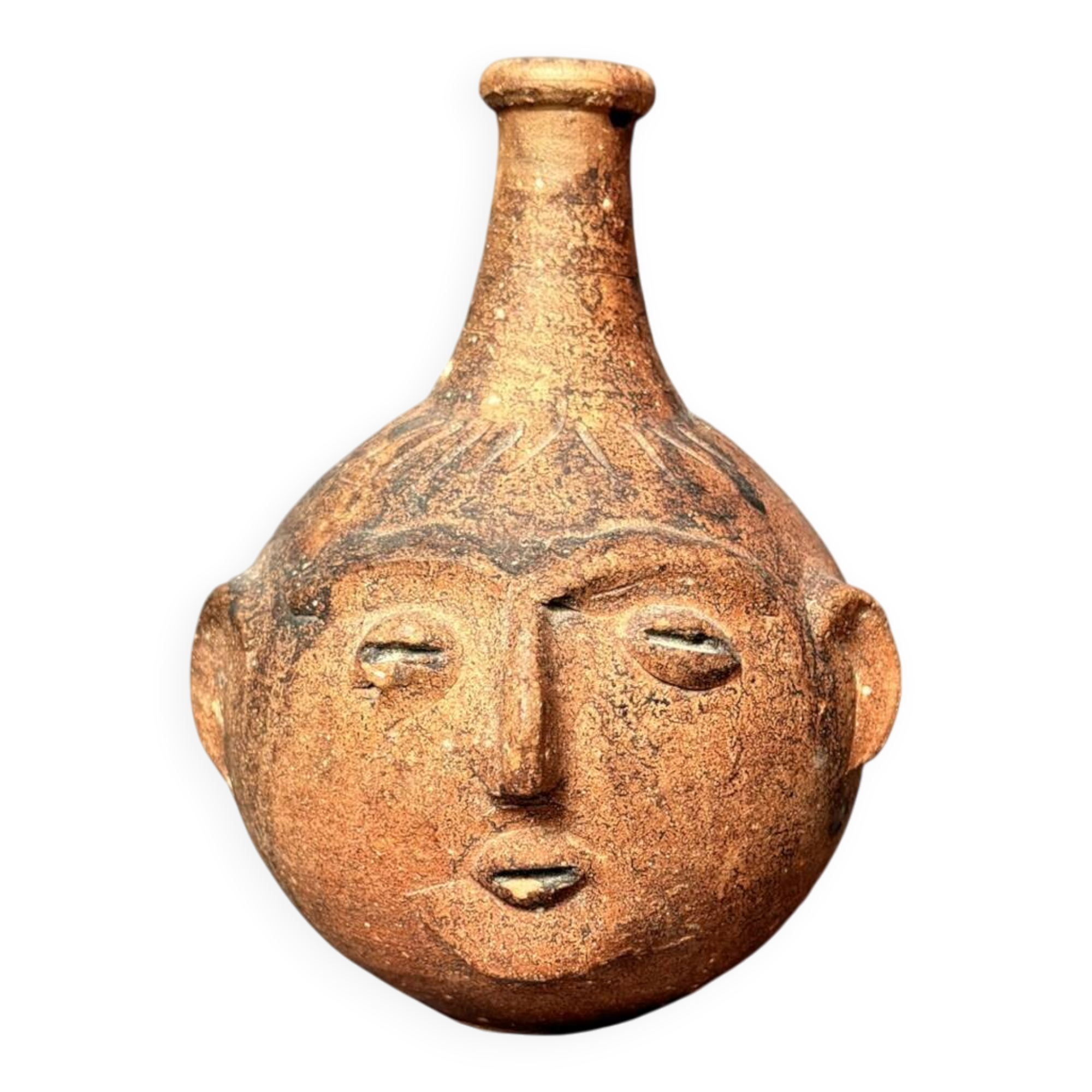Soliflore vase Pre-Columbian vase Colombia Calima terracotta anthropomorphic