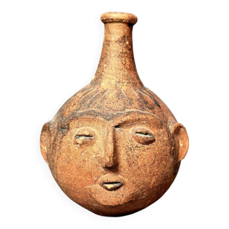 Soliflore vase Pre-Columbian vase Colombia Calima terracotta anthropomorphic