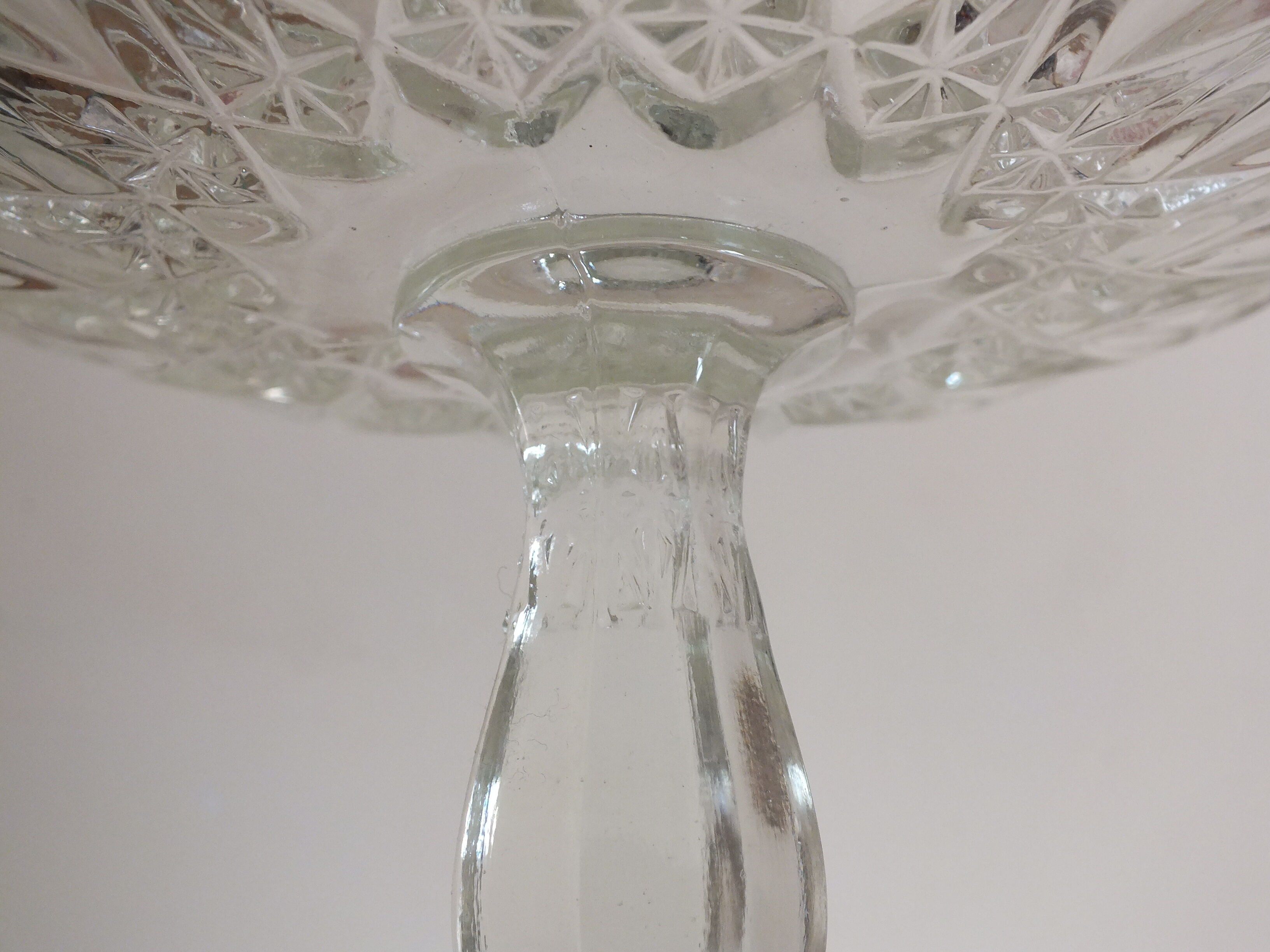 Moulded glass fruit display cup 40s