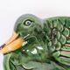 Vintage green ceramic duck dish, pocket tray or soap holder.