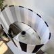 White lacquered metal table lamp from the 60s
