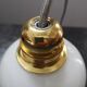 Abat jour tulipe suspension opaline blanche vintage 60/70' H 14 cm TBE