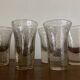 Set de 6 gobelets Biot rose des sables 1960 signés