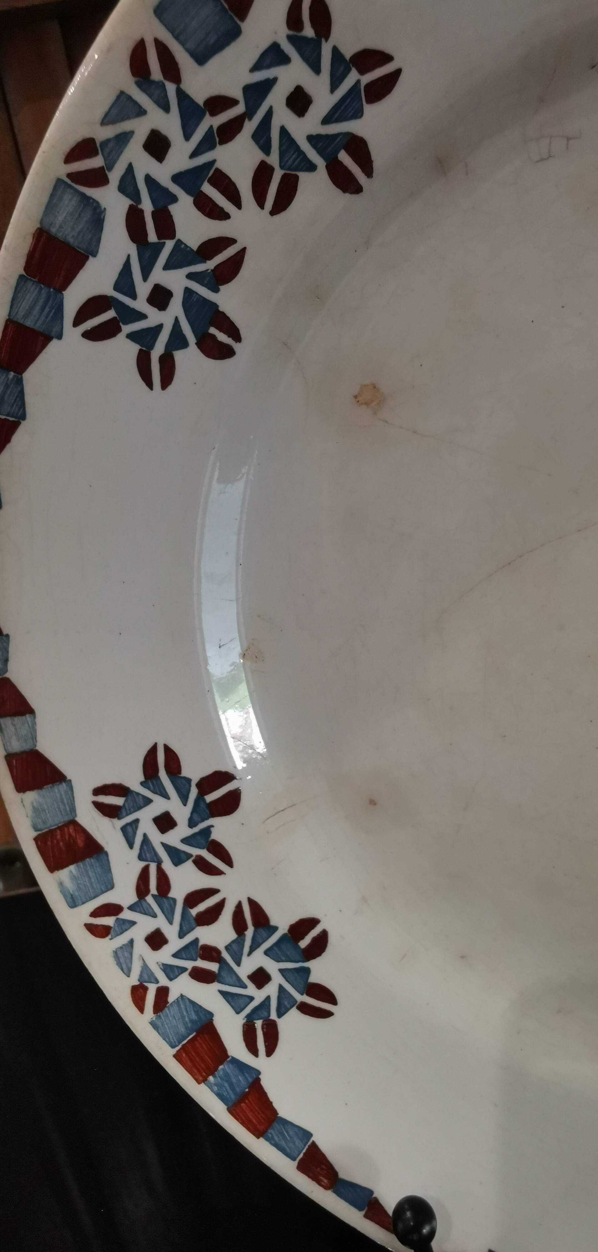 4 earthenware dinner plates OKAN model from Longchamp TERRE DE FER