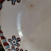 4 assiettes plates en terre de fer modèle OKAN de Longchamp