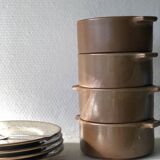 Stoneware plates and bowls set