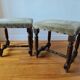 Pair of vintage Dutch stools with a patina – Wabi-Sabi spirit