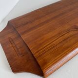 Vintage teak serving tray from the 1950s with compartments.