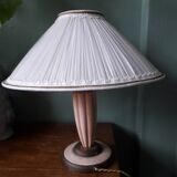 Vintage lamp from the 1940s with its pleated lampshade