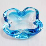 Cendrier en verre de Murano bleu