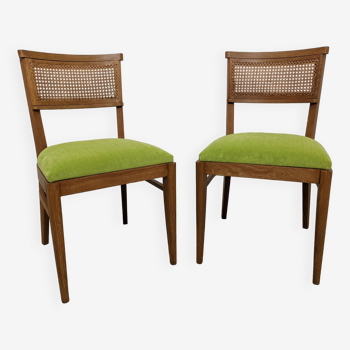 Pair of Art Deco caned chairs circa 1930