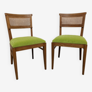 Paire de chaises cannées Art déco vers 1930