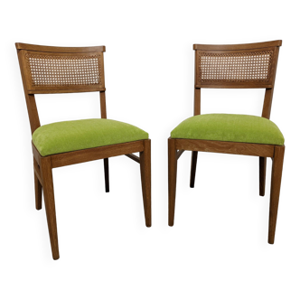 Pair of Art Deco caned chairs circa 1930