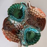 Plat zoomorphe poissons style Vallauris
