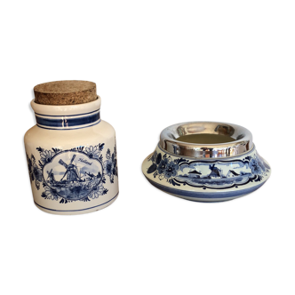 Delft cup and spice jar