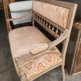 Bench decorated with flowers