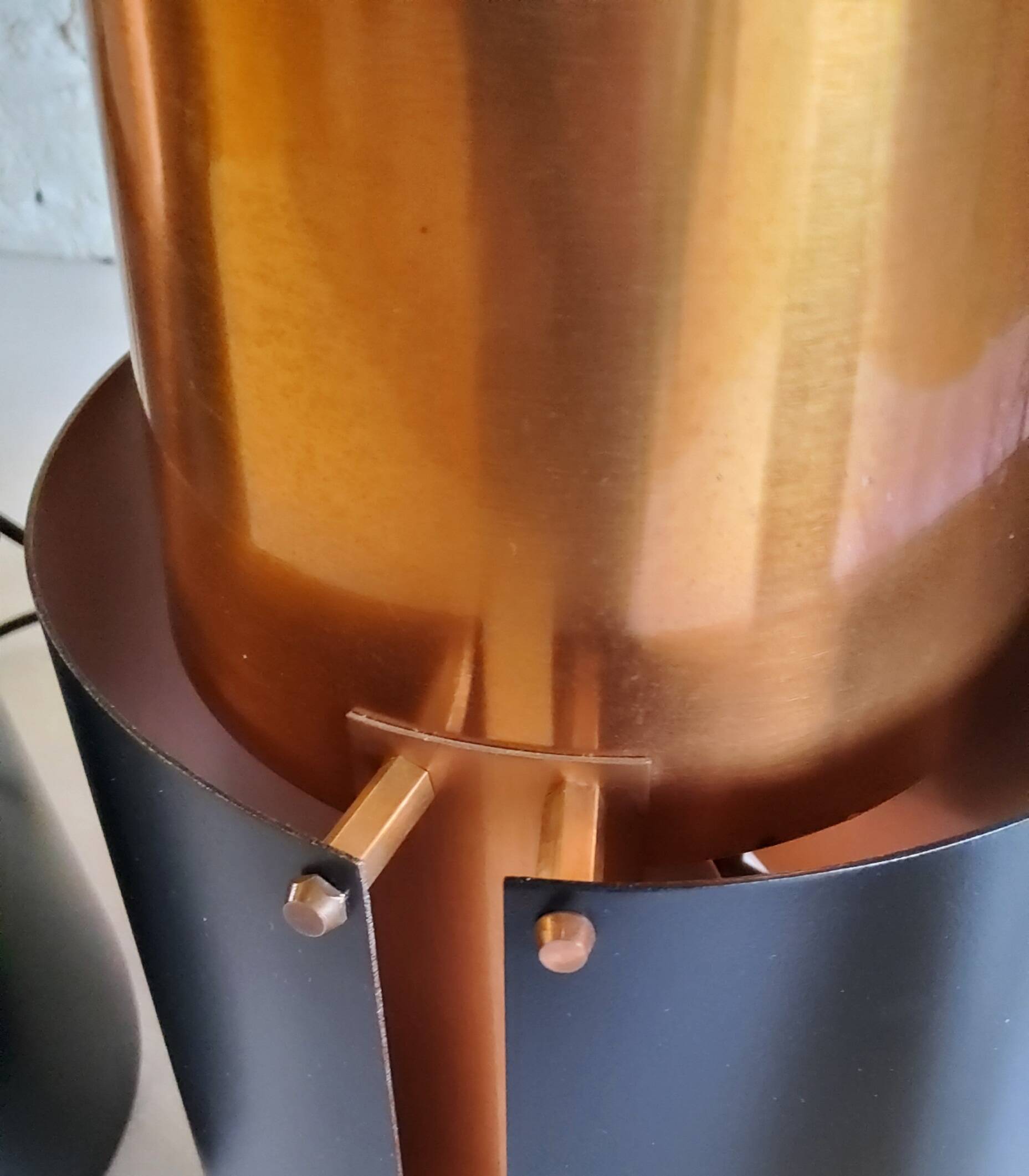 Vintage black brass 'østerport' pendant and wall lamp by Bent Karlby for Lyfa, Denmark 1960s