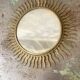Vintage gold metal sun mirror