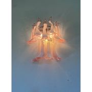 Appliques murales en verre de Murano rose blush – Une paire